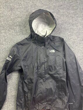 The North Face DryVent Jacket Womens Small Black Hooded Rain Coat Zip Pockets